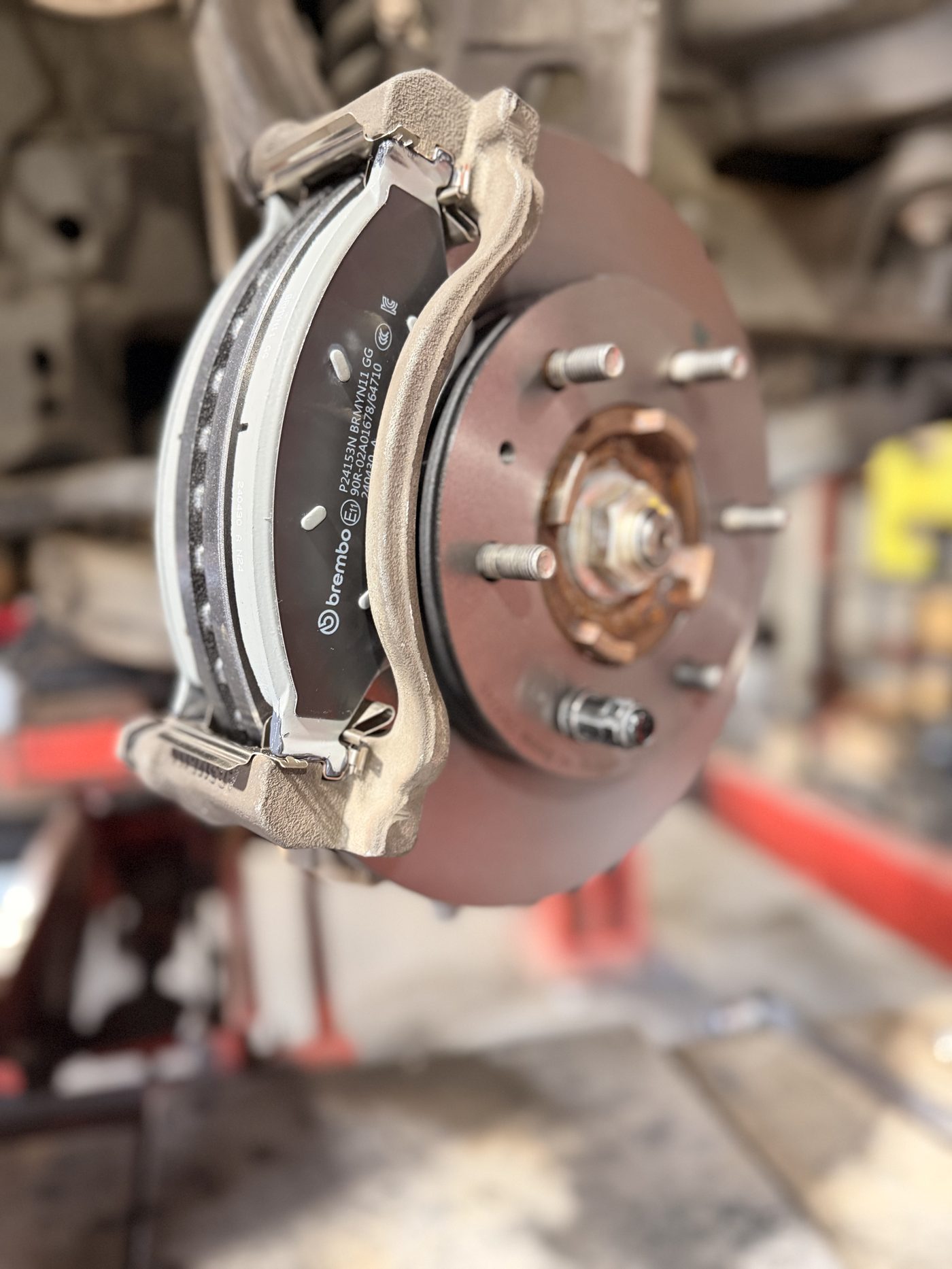 Brembo brake rotor and pad